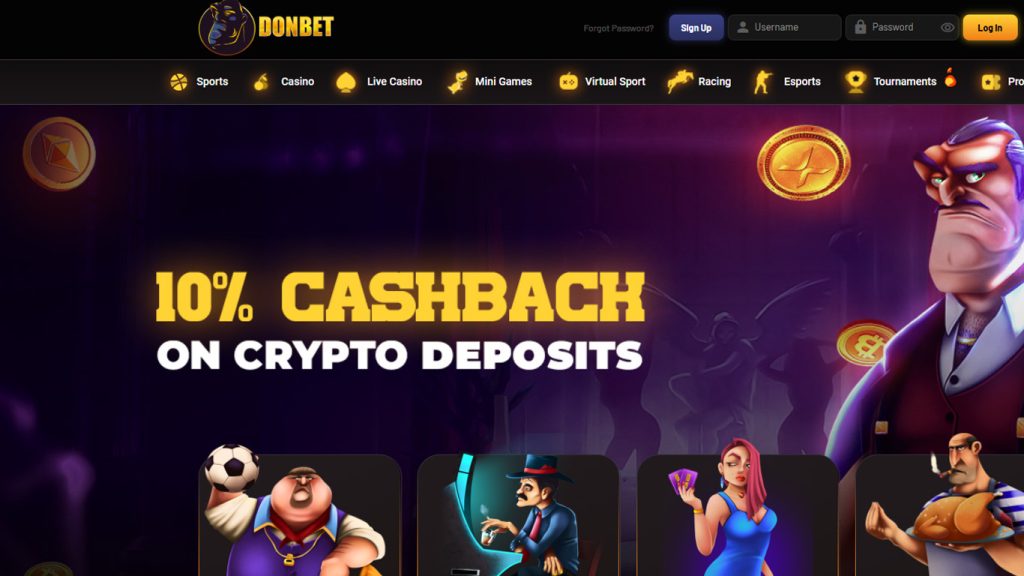 Donbet Casino Main Screenshot