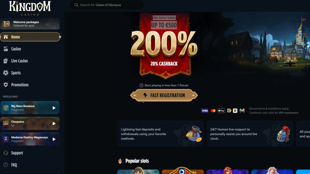 Kingdom Casino Main Screenshot