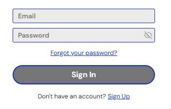 Mr Thrills casino login screenshot