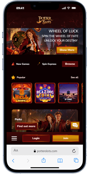 Potter Slots casino mobile screenshot