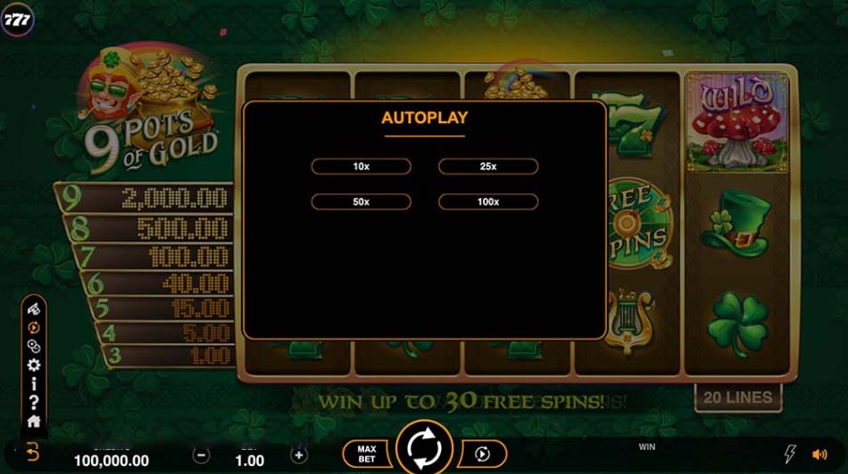 9 pots of gold slot screenshot autoplay