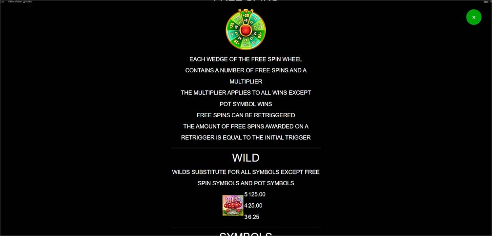 9 pots of gold slot screenshot free spins wild