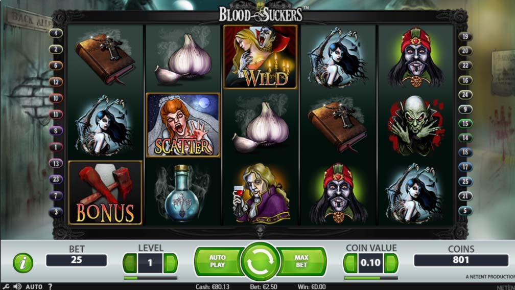 Blood Suckers slot screenshot game win
