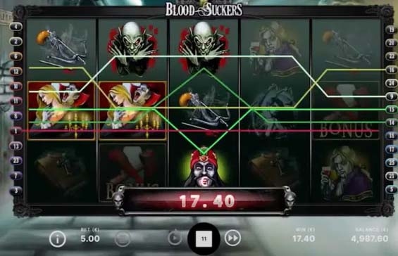 Blood Suckers slot screenshot win