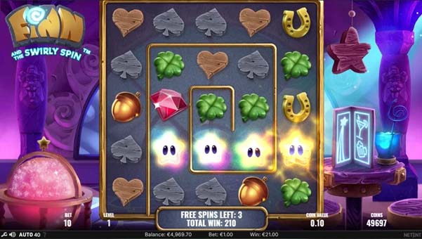Finn and the Swirly Spin slot game big win