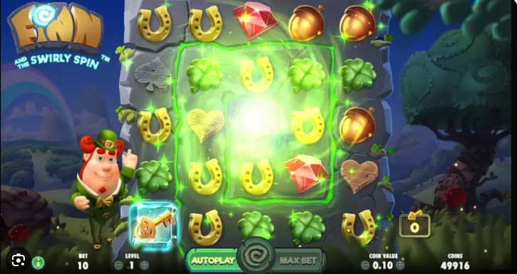 Finn and the Swirly Spin slot game win