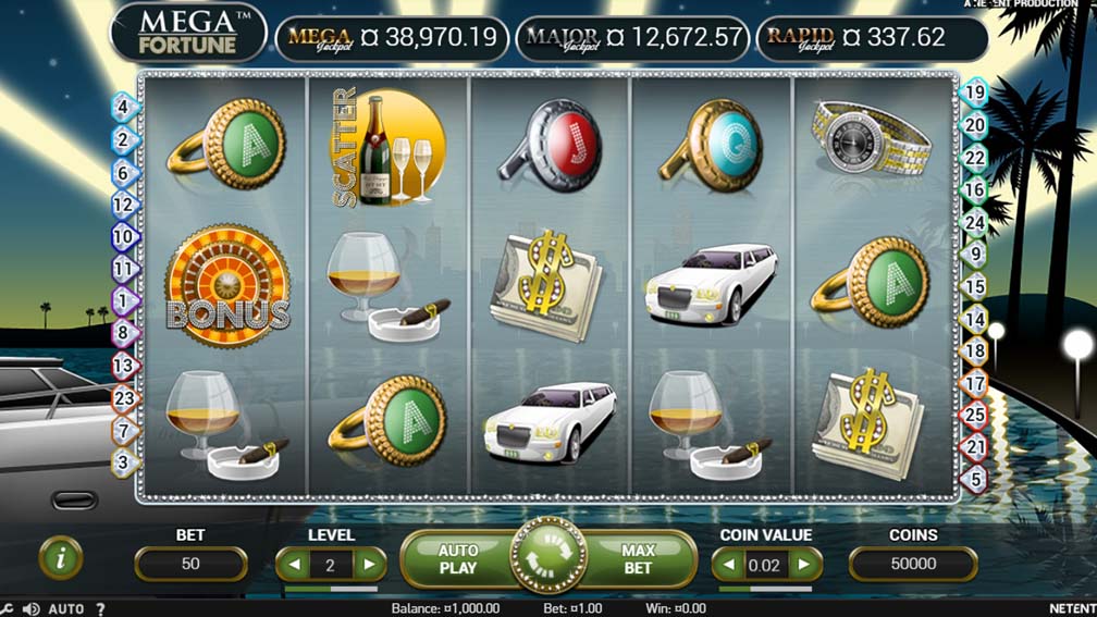 Mega Fortune slot main screenshot