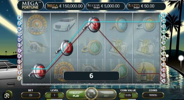 Mega Fortune slot screenshot game win