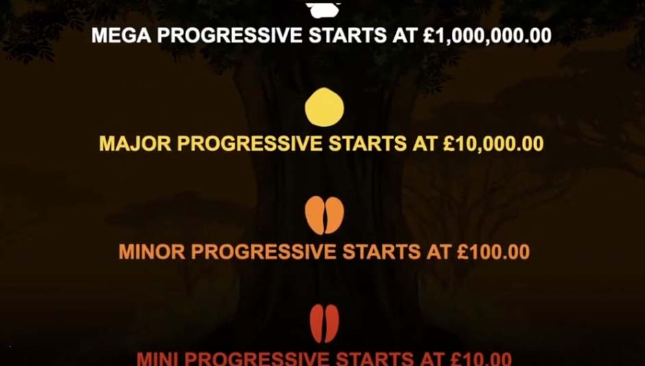 Mega Moolah slot screenshot bonus