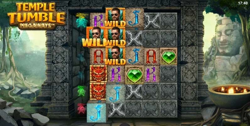 Temple Tumble slot screenshot wild win