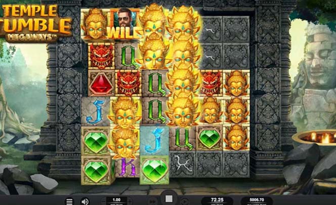 Temple Tumble slot screenshot win